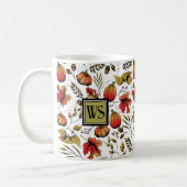 Personalisierte Monogramm farbige Herbsternte Kaffeetasse (Links)