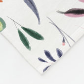 Personalisierte Monogramm Floral Fleecedecke (Ecke)