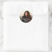 Personalisierte Monogramm-Foto und/oder Name/Nachr Runder Aufkleber (Tasche)