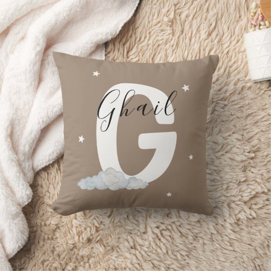 Personalisierte Monogramm-G-Initial-Dekorative Wur Kissen (Decke)