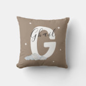 Personalisierte Monogramm-G-Initial-Dekorative Wur Kissen (Vorderseite)