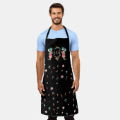 Personalisierte Monogramm Gartenmöwe Schürze (Getragen)