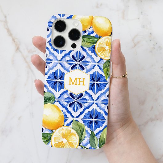 Personalisierte Monogramm-Gelblamellen Case-Mate iPhone Hülle