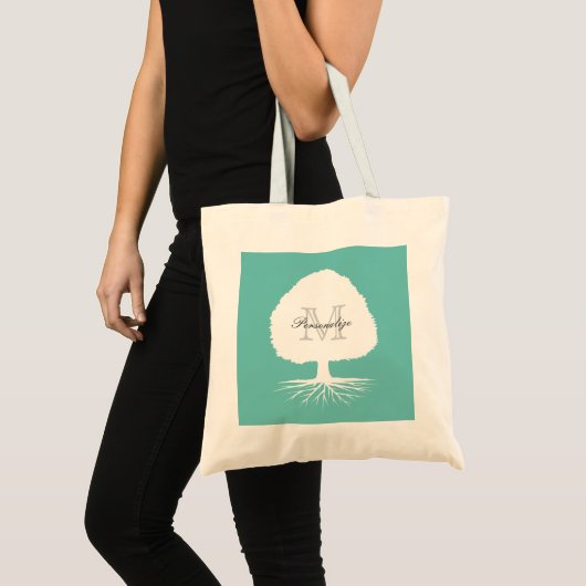 Personalisierte Monogramm-Genealogie Totbeutel mit Tragetasche (Vorderseite (Produkt))