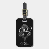 Personalisierte Monogramm Gepäckanhänger (Vorderseite vertikal)
