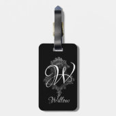 Personalisierte Monogramm Gepäckanhänger (Rückseite vertikal)