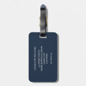 Personalisierte Monogramm Gepäckanhänger (Rückseite vertikal)