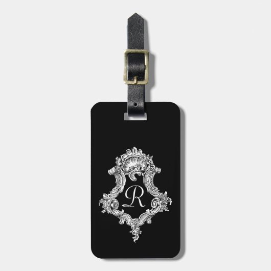 Personalisierte Monogramm Gepäckanhänger (Vorderseite vertikal)