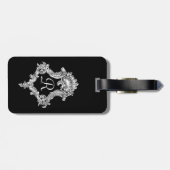 Personalisierte Monogramm Gepäckanhänger (Rückseite horizontal)