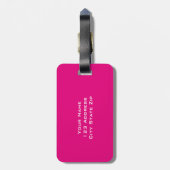 Personalisierte monogramm Gepäckmarke für Frauen Gepäckanhänger (Rückseite vertikal)