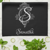 Personalisierte Monogramm Geschirrtuch (Gefaltet)