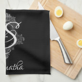 Personalisierte Monogramm Geschirrtuch (Viertel Falte)