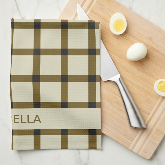 Personalisierte Monogramm Geschirrtuch (Viertel Falte)