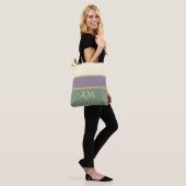 Personalisierte Monogramm-Gestreifte Premium-Tasch Tasche (Am Model)
