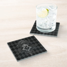 Personalisierte Monogramm Glasuntersetzer