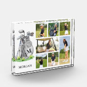 Personalisierte Monogramm-Golf-Fotocollage Fotoblock (Links)