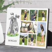 Personalisierte Monogramm-Golf-FotoCollage Fotoplatte