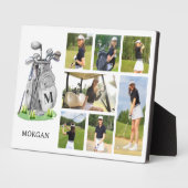 Personalisierte Monogramm-Golf-FotoCollage Fotoplatte (Seite)