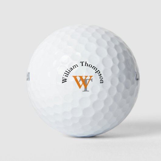 personalisierte Monogramm Golfball (Vorderseite)