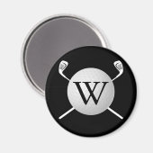 Personalisierte Monogramm-Golfball-Schläger Magnet (Vorderseite/Rückseite)