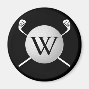 Personalisierte Monogramm-Golfball-Schläger Magnet