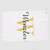 Personalisierte Monogramm Golfhandtuch (Horizontal)
