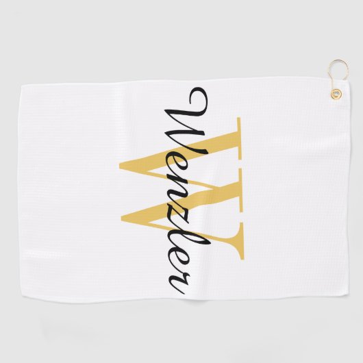 Personalisierte Monogramm Golfhandtuch (Horizontal)