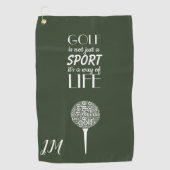 Personalisierte Monogramm Golfhandtuch (Vorderseite)
