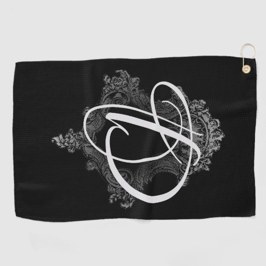 Personalisierte Monogramm Golfhandtuch (Horizontal)