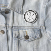 Personalisierte Monogramm-Golfschläger Button (Beispiel)