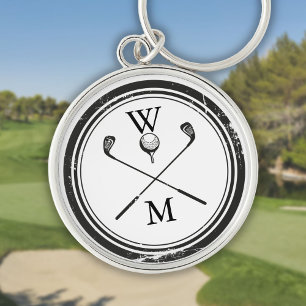 Personalisierte Monogramm-Golfschläger Schlüsselanhänger