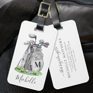 Personalisierte Monogramm-Golftasche Gepäckanhänger