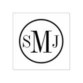 Personalisierte Monogramm Gummistempel (Prägung)