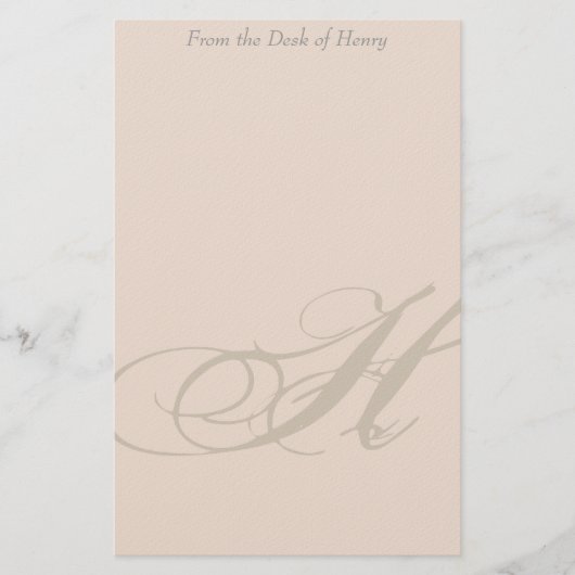 Personalisierte Monogramm-H-Stationierung Briefpapier (Vorderseite)
