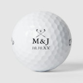 Personalisierte Monogramm-Hochzeit 'Save The Date' Golfball (Vorderseite)
