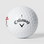 Personalisierte Monogramm-Hochzeit - Termin vormer Golfball (Logo)