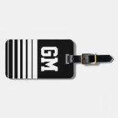 Personalisierte monogramm-Identifikations-Gepäckma Gepäckanhänger (Vorderseite horizontal)