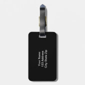 Personalisierte monogramm-Identifikations-Gepäckma Gepäckanhänger (Rückseite vertikal)