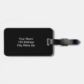 Personalisierte monogramm-Identifikations-Gepäckma Gepäckanhänger (Rückseite horizontal)
