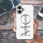 Personalisierte Monogramm Individuelle Name Schwar Case-Mate iPhone Hülle