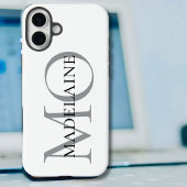 Personalisierte Monogramm Individuelle Name Schwar Case-Mate iPhone Hülle