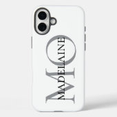 Personalisierte Monogramm Individuelle Name Schwar Case-Mate iPhone Hülle (Rückseite)