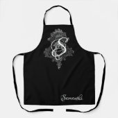 Personalisierte Monogramm-Initial-All-Over-Druck-S Schürze (Vorderseite)