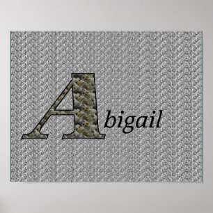 Personalisierte Monogramm-Initiale A Hortensien-Bl Poster