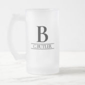 Personalisierte Monogramm-Initiale Custom Mattglas Bierglas (Links)