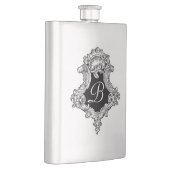 Personalisierte Monogramm-Initiale Flachmann (Rechts)