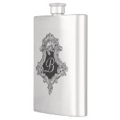 Personalisierte Monogramm-Initiale Flachmann (Links)