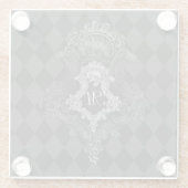 Personalisierte Monogramm-Initiale Glasuntersetzer (Rückseite)