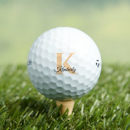 Personalisierte Monogramm-Initiale Golfball (Insitu T-Shirt)