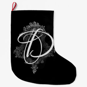 Personalisierte Monogramm-Initiale  Großer Weihnachtsstrumpf
